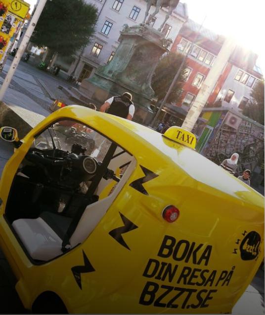 Bzzt taxi in Sweden